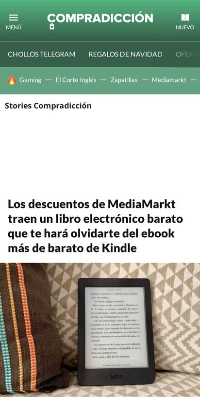 Los descuentos de MediaMarkt traen un libro electrónico barato que te hará  olvidarte del ebook más de barato de Kindle