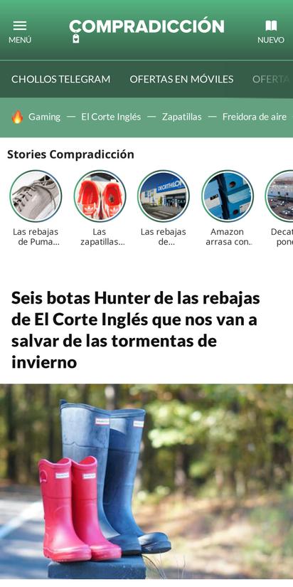 Chollos botas online hunter