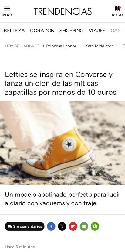 Converse clon outlet y original